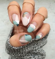 Minimal Nails Art, Nagellack Trends, Geometric Nail Art, Korean Nails, Easy Nails, Minimal Nails, Geometric Nail, Her Nails, Trendy Nail Design