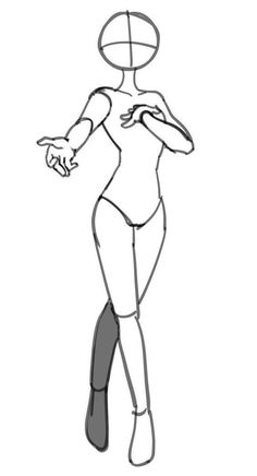 a line drawing of a woman in a body suit