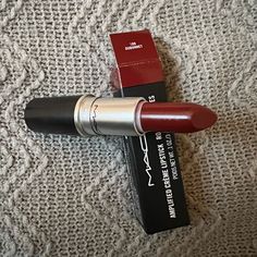 This Full-Coverage Lipstick Features The Same Formula That Made The Brand Famous. How To Use: Prep Your Lips With A Primer Before Applying Color. You Can Apply The Color Directly To Your Lips From The Bullet Or Use A Lip Brush For More Precision. Bundle 3 Or More Items For 25% Off Dubonnet Mac Lipstick, Mac Makeup Aesthetic, Mac Red Lipstick, Jennifer Check, Storybook Cosmetics, Cherry Girl, Ethereal Makeup, Creme Lipstick, Dope Makeup