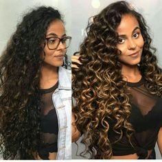 Ombre Curly Hair, Light Curls, Highlights Curly Hair, Ombre Hair Color