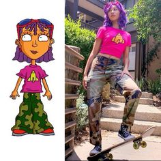 Tv Cartoon Costumes, Old Cartoon Costumes, Plus Size 90s Costume, 90 Cartoon Characters Costumes, Nickelodeon Costume Ideas, Nickolodian Characters Costumes, Cartoon Network Halloween Costumes, Rocket Power Costume, Cartoon Characters Halloween Costumes