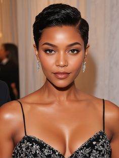 Pixie Undercut Hairstyles Black Women, Pixie Hair Cuts Black Women, Short Cut On Black Women, Natural Pixie Cut Black Women, Easy Pixie Haircut, Pixie Cuts Black Women, Curly Pixie Cuts Black Women, Classy Hairstyles For Black Women, Edgy Haircuts For Women