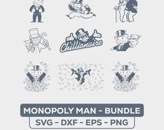 monopoly man bundle svg dxf eps png