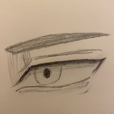 a pencil drawing of an eye looking straight ahead