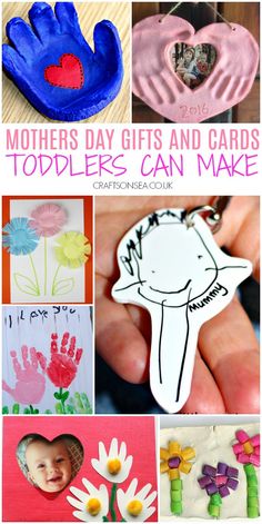 mother's day gifts and crafts for toddlers can make with handprints