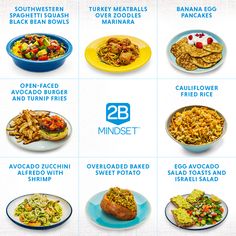 an image of the different types of food on plates