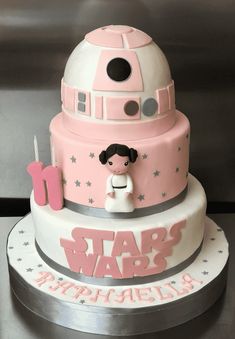 Princess Leia Cake, Girls Star Wars Party, Star Wars Cake Toppers, Star Wars Birthday Cake, Star Wars Baby Shower, Cake Designs Images, Star Wars Princess, Star Wars Cake, Star Wars Birthday Party