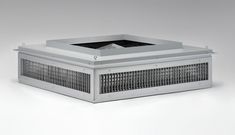 a metal box with a ventilator on the top that is open and closed