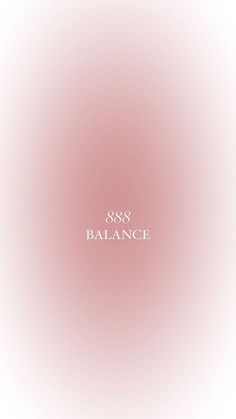 the word balance is written in white on a pink background