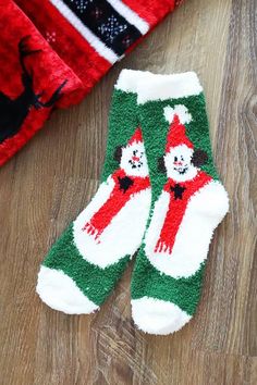 Our Christmas Fuzzy Socks Set offers a soft, comfortable feel. Each set includes one pair of socks, so you can keep your feet snug and warm through the holidays. Cozy Warm Socks For Stocking Stuffers, Warm Cozy Socks For Stocking Stuffer, Cozy Christmas Socks For Gifts, Cozy Winter Socks For Stocking Stuffers, Cozy Christmas Gift Socks, Cozy Winter Socks Perfect For Gifts, Cozy Winter Socks For Gift, Cozy Green Socks For Winter, Fuzzy Socks Aesthetic