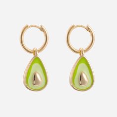 Add some guac to your style with these Avocado Dangle Earrings! These quirky earrings are sure to make a statement and bring a touch of fun to any outfit. Perfect for avocado lovers and anyone looking to add a playful touch to their wardrobe. (Warning: may cause cravings for chips and salsa). 🥑 18k gold plating Stainless Steel base metal Diameter: 25mm Quirky Earrings, Stacked Earrings, Chips And Salsa, Stylish Earring, Layered Bracelets, Etsy Earrings Dangle, Jewelry Earrings Hoops, Huggies Earrings, Gold Plating