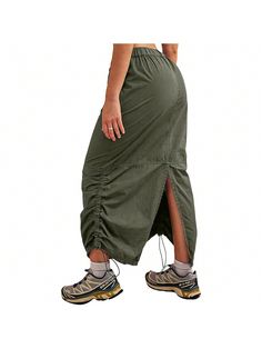 About this item
Material: This long cargo skirt is made of 90% polyester and 10% spandex, which is skin-friendly, soft, comfortable, breathable and lightweight
Match: Versatile cargo skirts for women. This chic cargo skirt is perfect to pair T-shirt and tank top, jacket, hoodie, sweatshirt, sweater, etc. The cargo skirt is your new go-to, especially when you want to wear something that looks fashionable and is functional
Occasion: Suitable for occasions such as casual daily wear, trip, dating, d Spring Stretch Cargo Skirt With Pockets, Spring High Waist Stretch Cargo Skirt, Spring High-waist Stretch Cargo Skirt, Summer Stretch Cargo Skirt With Pockets, Stretch Cargo Skirt With Pockets For Summer, High Waist Stretch Cotton Cargo Skirt, High-waist Stretch Cotton Cargo Skirt, Casual Solid Nylon Skirt, Casual Summer Cargo Skirt With Drawstring