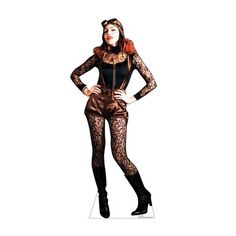 This cardboard cutout features a single-sided high-quality print on cardboard with an easel on the back so it can stand on its own. Cardboard cutouts make great decor for parties, photo ops, and events. Advanced Graphics | Advanced Graphics Steampunk Woman Cardboard Standup 68.0 H x 29.0 W x 1.0 D in Brown / Black | 5' 8" H X 2' 5" W X 1" D | Wayfair Cardboard Standup, Steampunk Woman, Life Size Cutouts, Steampunk Women, Cardboard Cutouts, Cardboard Cutout, Life Size, Stand Up, Going Out