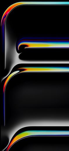 an abstract black background with multicolored lines