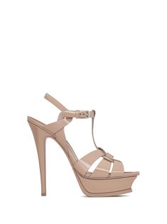 High-heeled Shoe Luxury Tan High Heel Shoes, Elegant Beige Ankle-high Heels, Luxury Beige Ankle-high Heels, Chic Beige High Heel Lace-up Sandals, Luxury Beige 4-inch Heels, Saint Laurent Paris, Androgynous Fashion, Sneaker Wedge, Gorgeous Bags