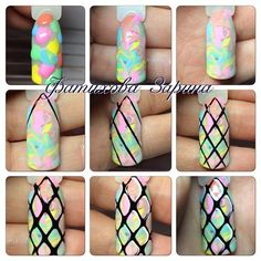 Nail Techniques, Nail Designs Tutorial, Nail Art For Beginners, Colorful Nail, Nail Art Techniques, Nail Art Gel, Nail Polish Art, Painted Nail Art, Nail Art Videos