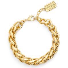 Braided Link Bracelet - Karine Sultan Official Website Sultan Jewelry, Chunky Gold Bracelet, Jewelry Chains, Necklace Layered, Women's Jewelry Sets, Bracelet Online, Elegant Bracelet, Gold Necklace Layered, Layered Bracelets