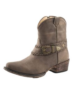 PRICES MAY VARY. BEAUTIFUL COLOR- Super Cute 7 inch short fashion Cowgirl Boot with Textile Heel styling. COMFORTABLE CUSHION INSOLE - Everyone loves the comfortable cushion insole designed to keep you comfortable all the time. LOOKS AND FEELS LIKE REAL LEATHER - This Fashion Short Western Boot is crafted from high quality synthetic leather which combines style, comfort, and durability all at a value price. SNIP TOE PROFILE - Snip Toe Fashion Cowgirl Boot with fashion western heel and long weari Short Western Boots, Short Cowboy Boots, Classic Cowboy, Insole Design, Western Boots Women, Leather Harness, Cowboy Boots Women, Western Boot, Intricate Embroidery