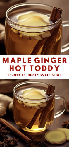 Maple Ginger Hot Toddy Recipe Holiday Hot Toddy, Christmas Hot Cocktails, Warm Alcoholic Drinks, Hot Cocktail Recipes, Sweet And Spicy Cocktail, Hot Toddy Recipe, Toddy Recipe, Hot Toddies Recipe, Hey Bartender