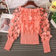 Name:Off shoulder, puffy sleeves shirt, stretch waist, short mesh topMaterial:blendedColor:white,black,yellow.pink,redFeatures:,fashion,puffy sleeveSize(cm):free 1inch=2.54cmS:length:43,bust:94,sleeve:48Note:Due to different measurement methods,there will be 1-3 error(unite:cm), please understand.&ltp&gtPlease check the size carefully when you choose items,thank you.</p>&ltbr/> Casual Blouse With Mesh Sleeves, Trendy Lantern Sleeve Blouse For Spring, Trendy Lantern Sleeve Spring Blouse, Fitted Mesh Top With Mesh Sleeves For Spring, Casual Fitted Blouse With Mesh Sleeves, Trendy Spring Puff Sleeve Top With Ruffles, Trendy Long Sleeve Puff Sleeve Top For Brunch, Trendy Puff Sleeve Top With Ruffles For Spring, Summer Blouse With Stretch Mesh Sleeves