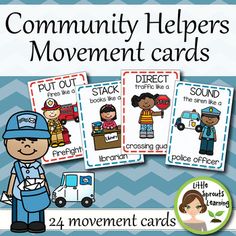 the community helpers movement cards