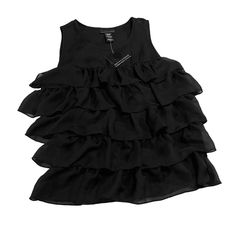 Apostrophe Black Sleeveless Sheer Ruffle Tiered Tank Women’s Size Small Pull Over With Side, Zipper Tiered Ruffles Share Polyester Missy Sleeveless Tank Top Please See Pictures For All Details Ruffled Sleeveless Party Tank Top, Black Ruffled Tank Top, Sleeveless Black Ruffled Tank Top, Black Sleeveless Ruffled Tank Top, Black Ruffled Sleeveless Tank Top, Black Spring Top With Ruffled Straps, Black Ruffled Tank Top For Party, Black Top With Ruffled Straps For Spring, Ruffled Tank Top For Parties