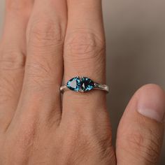 This is a gorgeous handmade creation. Its beauty is its simplicity & Elegance. The 6*6 mm trillion cut faceted real blue topaz is crafted in solid sterling silver and with rhodium plated. All item is sent in a beautiful gift box If you have any idea of design your ring,pls contact me directly. You can realize more lovely stuff clicking the link https://www.etsy.com/shop/knightjewelry?refshopsection_shophome_leftnav Please leave the correct address and you phone number for delivering successf Blue Topaz Rings, Cushion Cut Wedding Rings, Topaz Rings, Proposal Rings, Etsy Engagement Rings, Sapphire Diamond Engagement, September Birthstone Rings, Ring Proposal, Blue Gemstone Rings