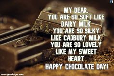 chocolate bars with the words happy chocolate day