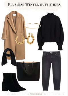 Plus size fashion Plus Size Winter Outfit, Nails For Fall, Plus Size Winter Outfits, Cute Nails For Fall, Winter Outfit