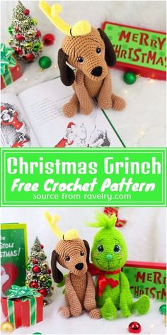 christmas crochet free pattern for stuffed dogs