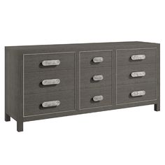 an image of a grey dresser with drawers