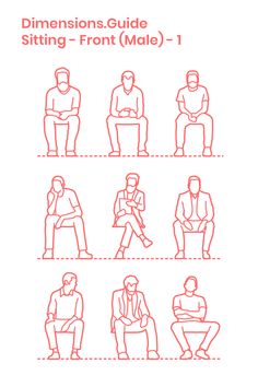 the instructions for how to sit in front of a man sitting on a chair, and other