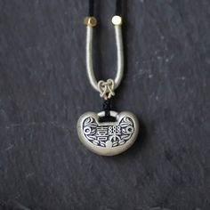 Color: Peace, Joy, Wealth, Ruyi Fashion Element: null Style: Simple Silver Heart Pendant Necklace In Brass, Black Pendant Jewelry For Blessing, Good Luck Engraved Pendant Necklaces, Silver Locket Jewelry For Blessing, Silver Pendant Necklace For Good Luck, Silver Symbolic Necklaces For Good Luck, Personalized Silver Necklace For Good Luck, Retro Chinese, Puppy Supplies