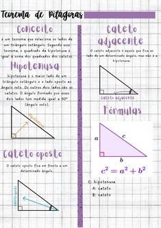 two different types of triangles are shown in this diagram