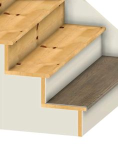 the bottom section of a stair case with wood flooring