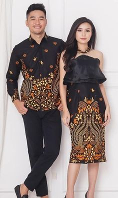 Tradicio Batik  - Godiva Brown Batik Sarimbit, Batik Kombinasi, Modern Batik, Batik Modern, Batik Motif, Batik Couple, Couple Fashion