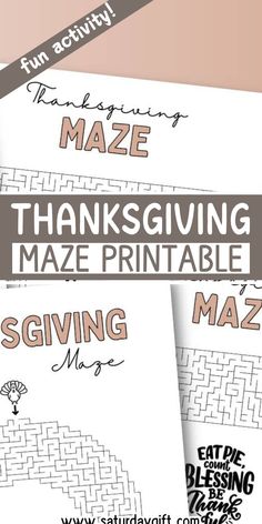 Get ready for some fun with this Thanksgiving maze printable. This engaging maze activity is perfect for kids and families to enjoy during the holiday season. It helps improve problem-solving skills while providing entertainment. Fun Thanksgiving Activities, Maze Printable, Maze Activity, Free Printable Thanksgiving, Thanksgiving Games For Kids, Printable Mazes