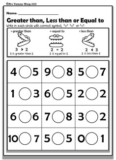 a worksheet with numbers to 10 on it