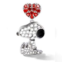 New, Never Used Adorable Peanuts Snoopy Dog Heart Dangle Sterling Silver Charm. A Faithful To The End Friend Of Woodstock, This Snoopy Charm Brings Back So Many Memories Of Watching These Shows. This Charm Has 925 Stamp. Fits Pandora Moments Bracelet, Troll, Chamilia, Kay, Carlo Biagi, Zable Bracelets. (Not One Above Included). This Is Not A Pandora Brand. This Charm Is A Great Gift For Birthday, Valentine's Day, Mother's Day, Christmas, Graduation Gifts, Bridal Gifts Or Any Special Occasion. Fa Snoopy Jewelry, Pandora Birthday Charms, Pandora Moments Bracelet, Snoopy Dog, Dog Heart, Silver Polish, Pandora Bracelet Charms, Velvet Pouch, Peanuts Snoopy