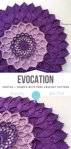 two crocheted dois with the words evcation on them