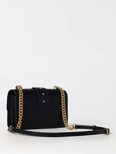 Find PINKO Mini Bag on Editorialist. This Pinko mini bag features a flap open closure with a turn lock and a gold-tone logo. It has a metal chain strap that can be worn on the shoulder or crossbody. The bag also features a zip pocket on the inside and a small interior pocket. One Bag, Metal Chain, Chain Strap, Mini Bag, Zip Pockets, Top Brands, Gold Tones, Luxury Fashion, Chain