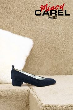 Miaou The Amalia - Blue Denim 10.5 Parisian Shoes, French Shoes, Canadian Tuxedo, Denim Wear, Round Toe Pumps