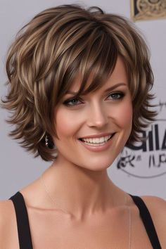 Short Hair With Flipped Out Ends, Short Hair Behind Ears Hairstyles, Short Highlighted Hairstyles, Short Flipped Out Hair, Short Hair Cuts For Women With Layer, Short To Medium Hair Styles, Short Red Hair Styles, Short Flippy Hairstyles