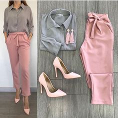 Elegant Chic Outfits, Pink Pants, Casual Work Outfits, Professional Outfits, Fashion Mode, Ladies Dress Design, Looks Style, Business Outfits