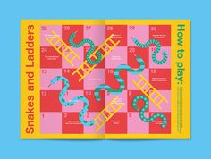 an open book with snakes and ladders on the cover, which reads how to draw snakes