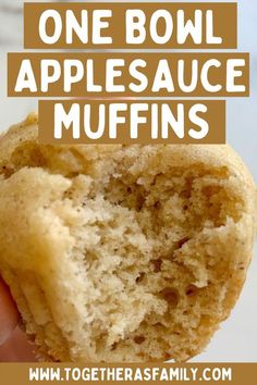 one bowl apple sauce muffins are the best way to eat them