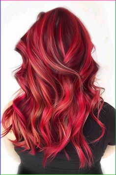 Unique Afro Hair Ideas for Women Red And Gold Hair Color Highlights, Red Hair With Red Lowlights, Multi Red Hair Color Combos, Purple And Auburn Hair, Red And Blond Hair Ideas, Red Dimensional Hair, Cherry Red With Blonde Highlights, Pink Highlights In Red Hair, Cherry Red Hair With Highlights