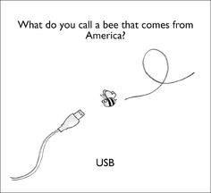 a drawing of a bee flying through the air with an electric cord attached to it