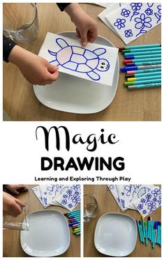 the instructions for how to make a paper plate with crayons and colored pencils