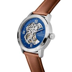 * Surgical steel and sapphire crystal
 * Automatic movement – powered by your motions
 * Skeleton watch – watch its heart tick Skeleton Watch, Sapphire Crystal, Skeleton, Leather Straps, Silver Tone, Sapphire, Stainless Steel, Crystals, Silver